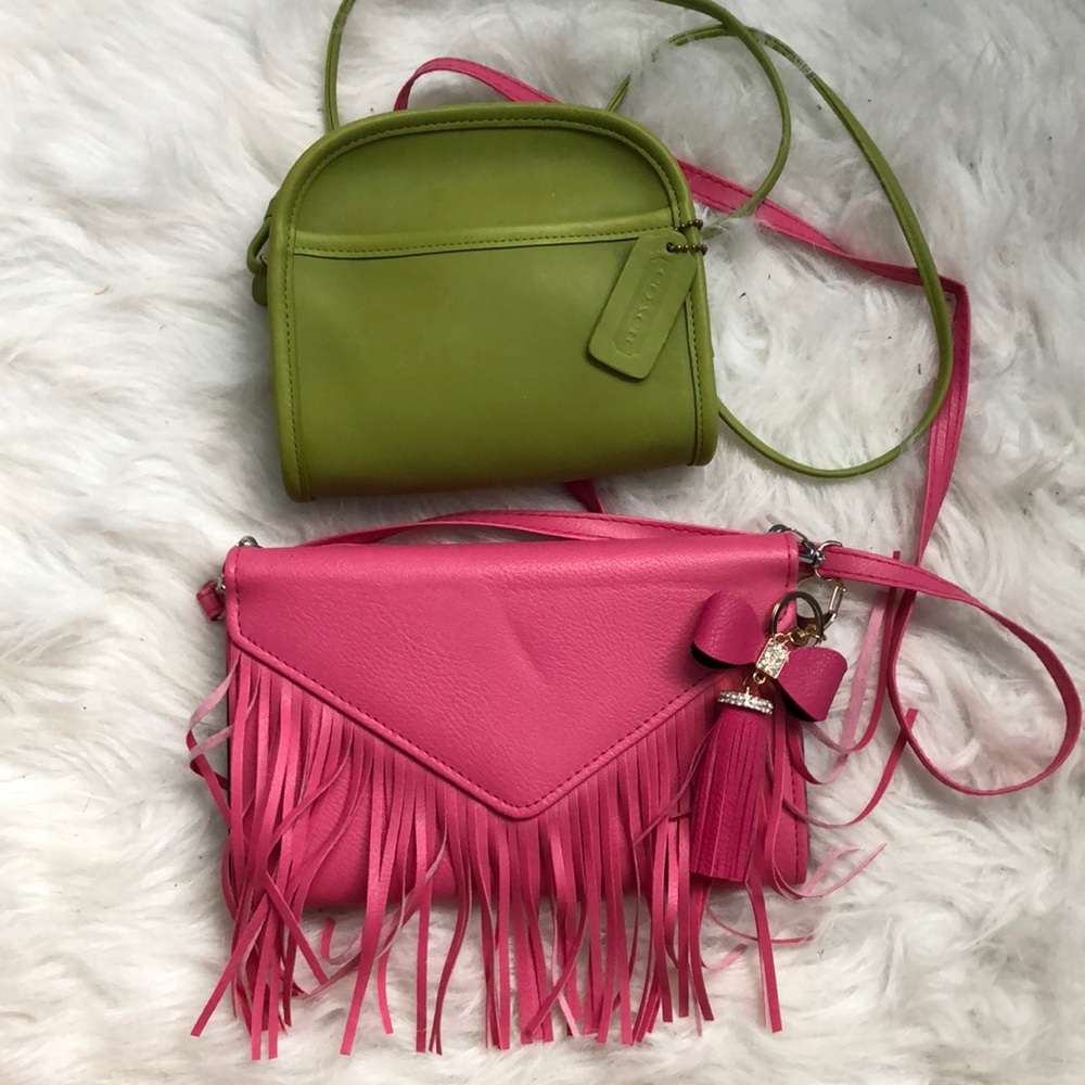 Two faux leather purses